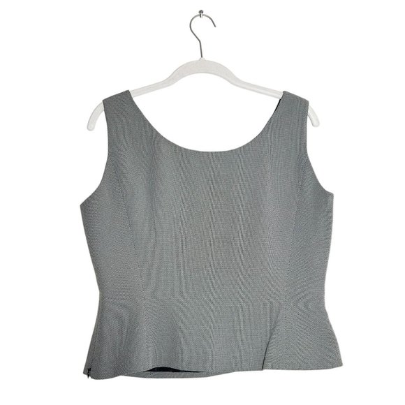 Tahari Arthur S. Levine Petite Women's Sleeveless Suiting Top in Gray - Sz 10P - Picture 2 of 4